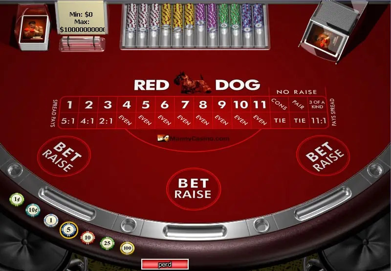 Règles du Red Dog Poker